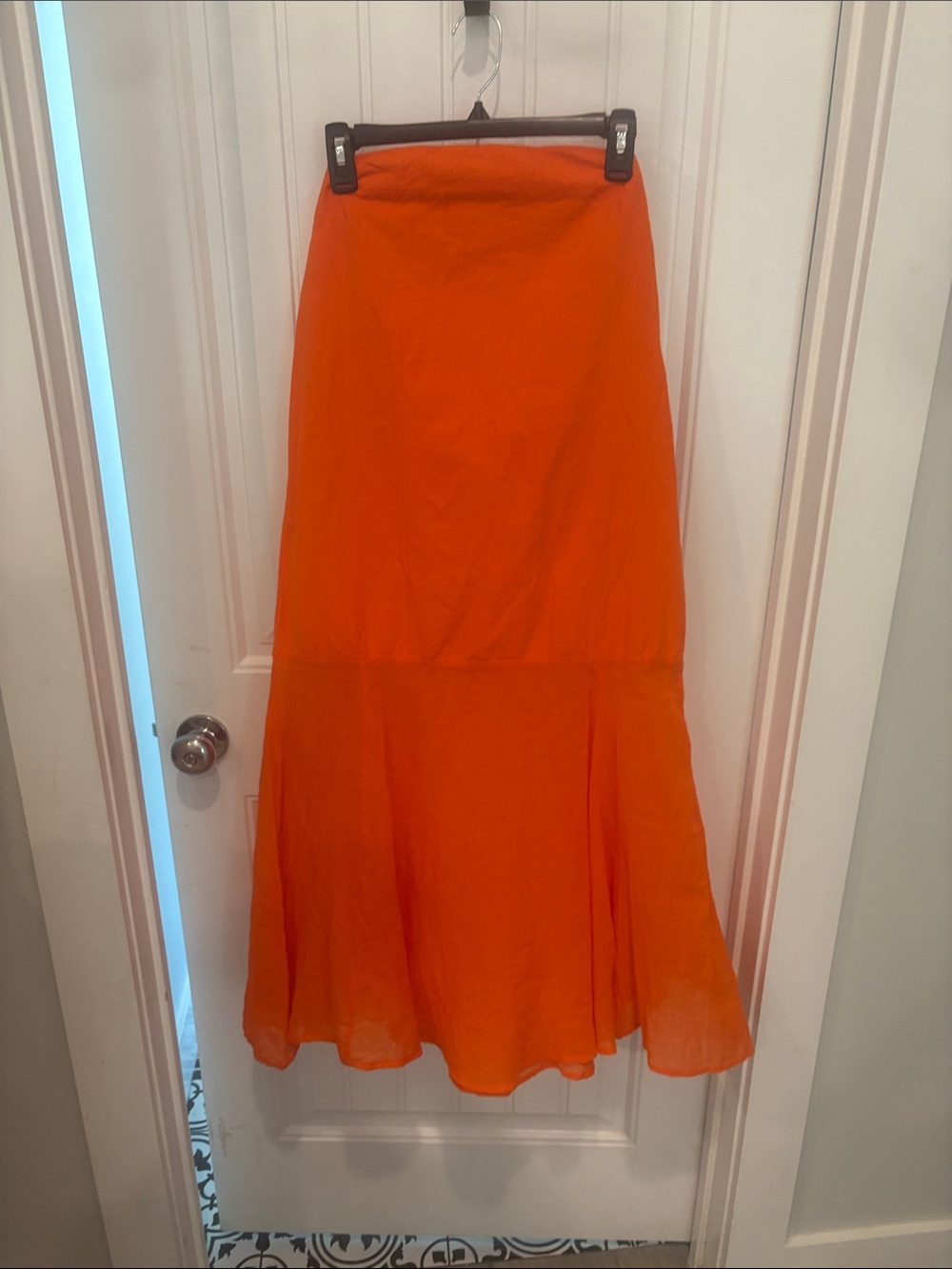 Free People Orange Trees Maxi Skirt Size XS NWT $80